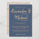 Search for copper and navy wedding invitations Typography