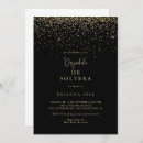 Search for gold confetti bridal shower invitations Glitter