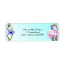 Search for purple butterfly return address labels Pink