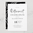 Search for black and white retirement invitations Modern
