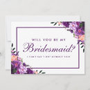Search for winter wedding bridesmaid cards Purple