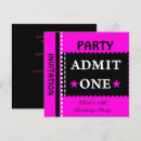 Search for admit one invitations Pink