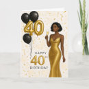 Search for woman 40th birthday cards Black