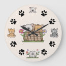 Search for paw print clocks Kitten