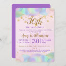 Search for glamour 30th birthday invitations Gold glitter