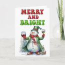 Search for funny snowman christmas cards Wine