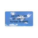 Search for blue sky return address labels White