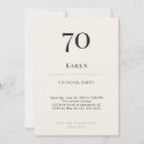 Search for 70th party invitations Minimal