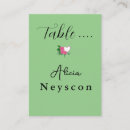 Search for heart shaped wedding place cards Green