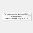 Search for national debt bumper stickers Election