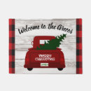 Search for vintage christmas doormats Red truck