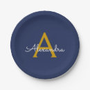 Search for gold and navy blue plates Glitter