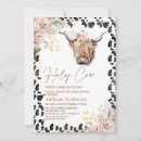Search for digital boho baby shower invitations Highland cow