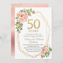 Search for elegant 50th anniversary invitations Floral