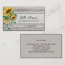 Search for sunflower business cards Rustic