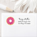 Search for donut return address labels Cute