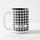 Search for black and white plaid mugs Buffalo