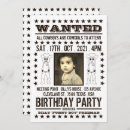 Search for wanted poster birthday invitations Cowboy birthday party