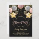 Search for black balloons invitations Gold glitter