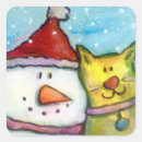 Search for winter cat stickers Whimsical