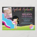 Search for chalkboard pool invitations Water slide