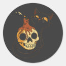 Search for cat skull stickers Black