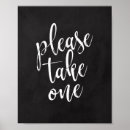 Search for please take one wedding signs Calligraphy