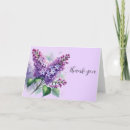 Search for purple flowers thank you cards Script typography