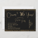 Search for black and gold birthday invitations Party