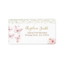 Search for pink butterfly return address labels Butterfly baby shower