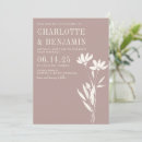 Search for mauve and ivory wedding invitations Elegant