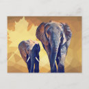 Search for mom and baby postcards Elephant