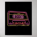 Search for 80s retro cassette tape posters Neon