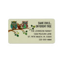 Search for owl return address labels Rustic