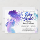 Search for purple glitter baby shower invitations Under the sea