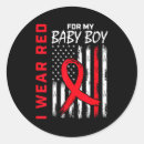 Search for red awareness stickers I wear red