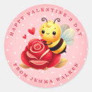 Search for bee mine valentine stickers Pink