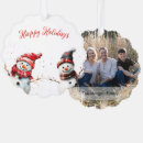 Search for funny snowman christmas tree decorations Red
