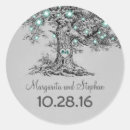 Search for carved tree wedding stickers Initials