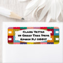 Search for blue brown return address labels Squares