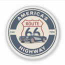 Search for 1950s cars stickers Route 66