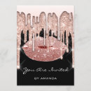 Search for pink rose gold blush sparkly drips invitations Glitter