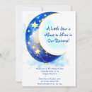 Search for moon and stars baby shower invitations Elegant