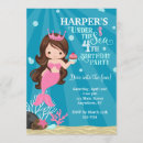 Search for mermaid 4th birthday invitations Pink