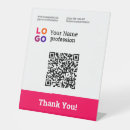 Search for qr code business signs Pink