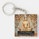 Search for enlightenment key rings Buddha