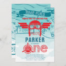 Search for aeroplane party invitations Blue