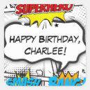 Search for superhero birthday stickers Colourful