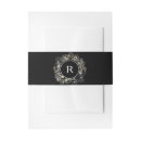 Search for black wedding invitation belly bands Initial