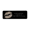 Search for gold lips return address labels Chic